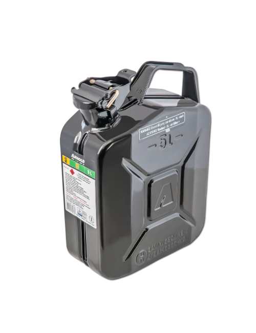 Bidon carburant métal 5L noir – Réservoir essence robuste