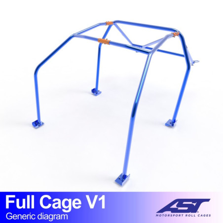 Arceau de Sécurité AUDI Coupe (B2) 2-doors Coupe Quattro FULL CAGE V1