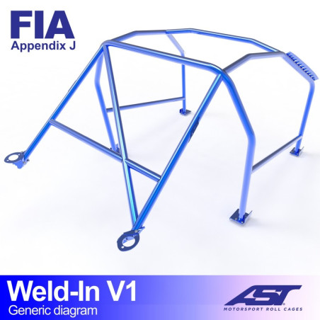 Arceau de Sécurité AUDI Coupe (B2) 2-doors Coupe Quattro WELD IN V1
