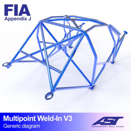 Arceau de Sécurité AUDI Coupe (B2) 2-doors Coupe Quattro MULTIPOINT WELD IN V3