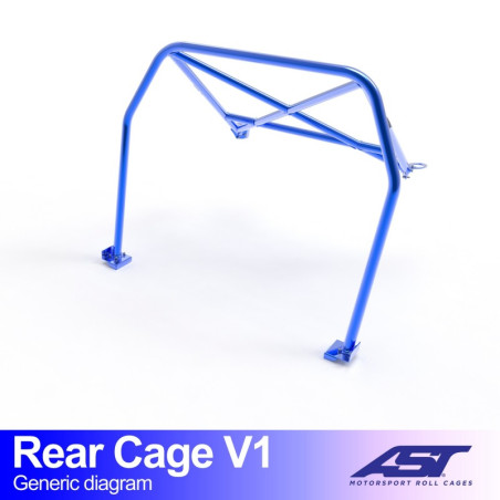 Demi-Arceau AUDI Coupe (B3) 2-doors Coupe Quattro REAR CAGE V1
