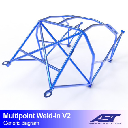 Arceau de Sécurité AUDI A3 / S3 (8L) 3-doors Hatchback Quattro MULTIPOINT WELD IN V2