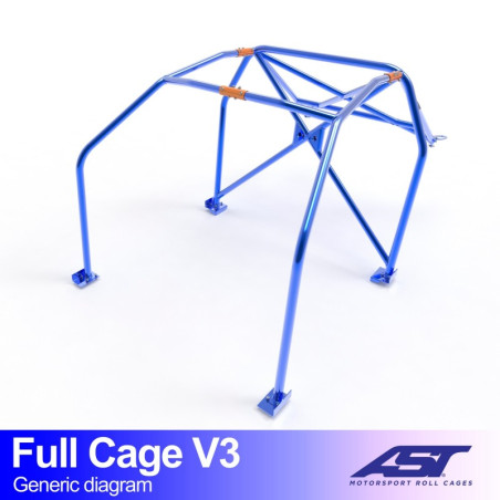 Arceau de Sécurité AUDI A3 / S3 (8L) 3-doors Hatchback FWD FULL CAGE V3