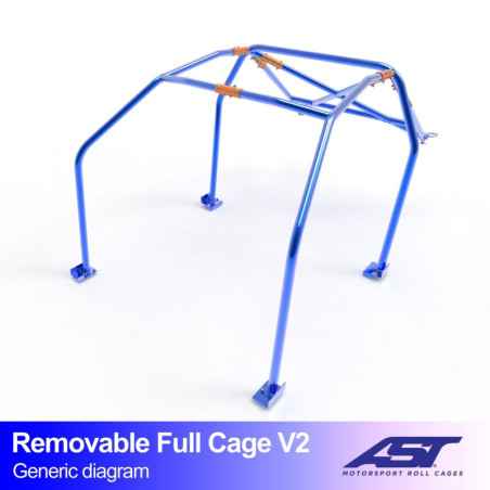 Arceau de Sécurité BMW (E30) 3-Series 5-doors Touring RWD REMOVABLE FULL CAGE V2