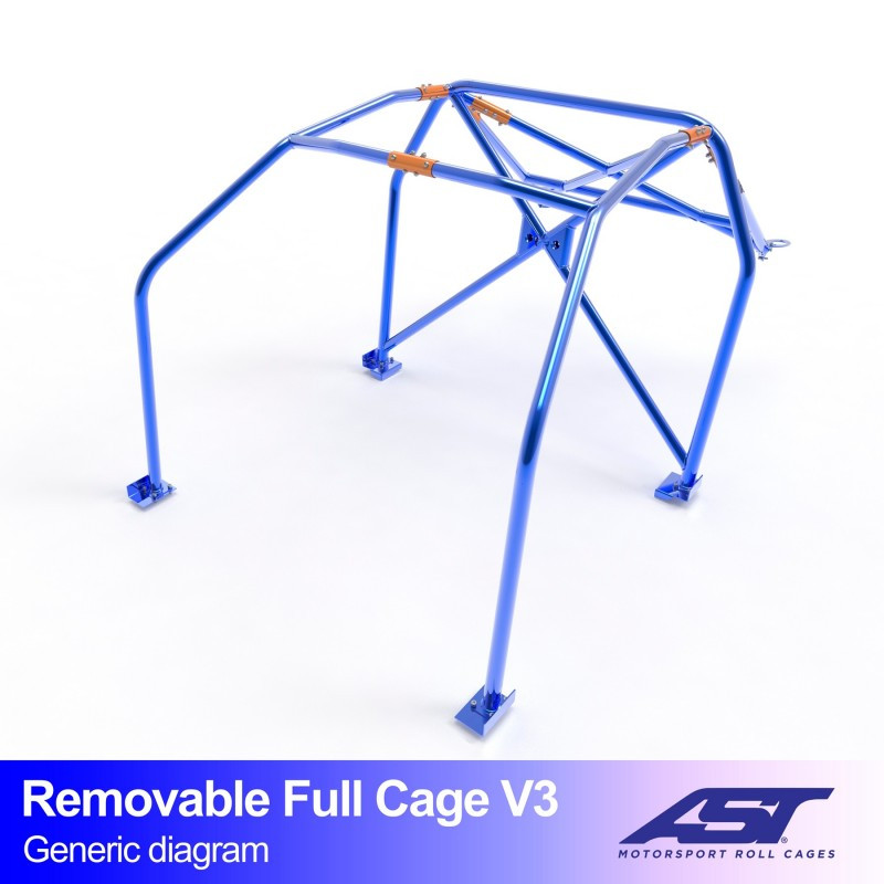 Arceau de Sécurité BMW (E36) 3-Series 3-doors Compact RWD REMOVABLE FULL CAGE V3