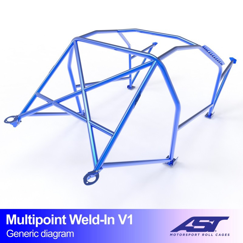 Arceau de Sécurité BMW (E46) 3-Series 4-doors Sedan RWD MULTIPOINT WELD IN V1