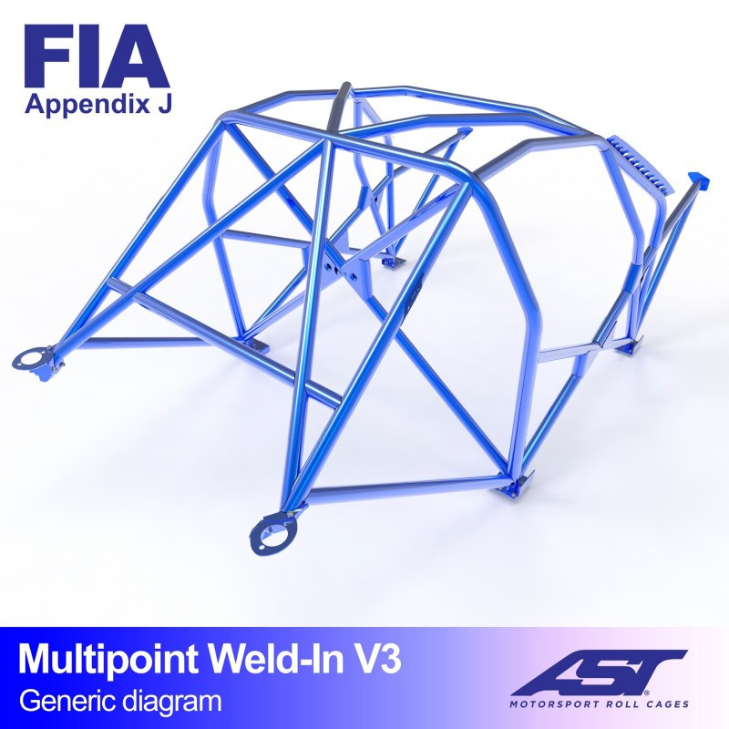 Arceau de Sécurité BMW (E46) 3-Series 4-doors Sedan RWD MULTIPOINT WELD IN V3