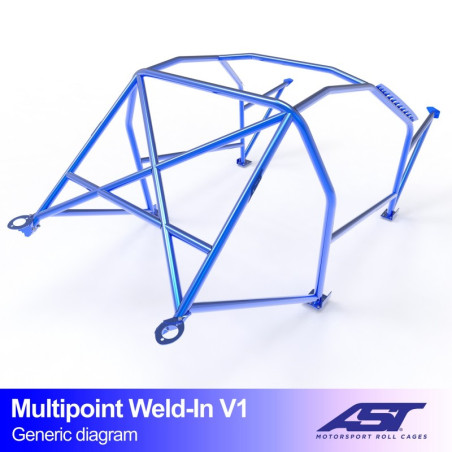 Arceau de Sécurité BMW (E46) 3-Series 2-doors Coupe RWD MULTIPOINT WELD IN V1