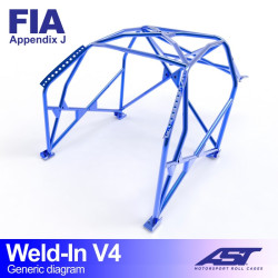 Arceau de Sécurité CITROËN AX (Phase 1/2 ) 3-doors Hatchback WELD IN V4