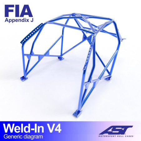 Arceau de Sécurité CITROËN AX (Phase 1/2 ) 3-doors Hatchback WELD IN V4