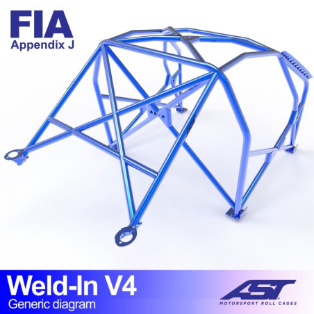 Arceau de Sécurité CITROËN AX (Phase 1/2 ) 3-doors Hatchback WELD IN V4