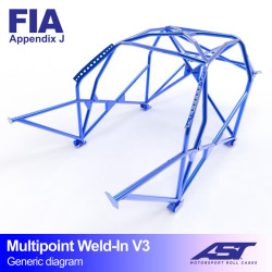 Arceau de Sécurité CITROËN AX (Phase 1/2 ) 3-doors Hatchback MULTIPOINT WELD IN V3