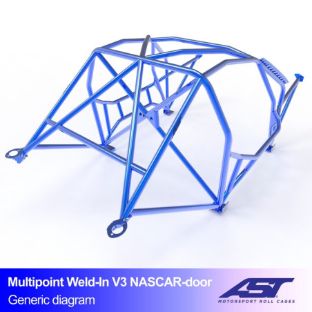 Arceau de Sécurité TOYOTA GT86 (ZN6) 2-doors Coupe MULTIPOINT WELD IN V3 NASCAR-door pour drift
