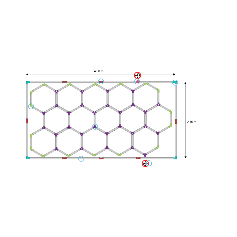 Eclairage LED 15 hexagones pour garage