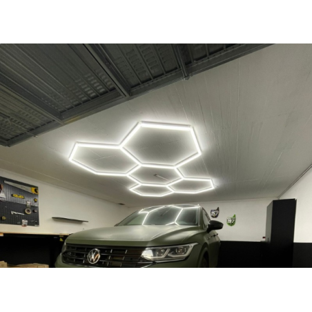 Eclairage LED pour garage 5 hexagones