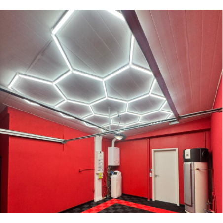 Eclairage LED 11 hexagones pour garage