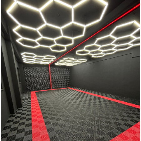 Eclairage LED 11 hexagones pour garage