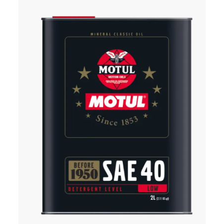 Huile moteur SAE 40 minérale pour véhicules classiques et anciens