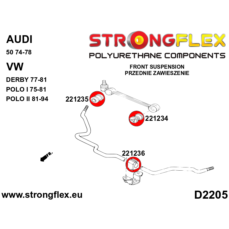 226061B: Full suspension bush kit