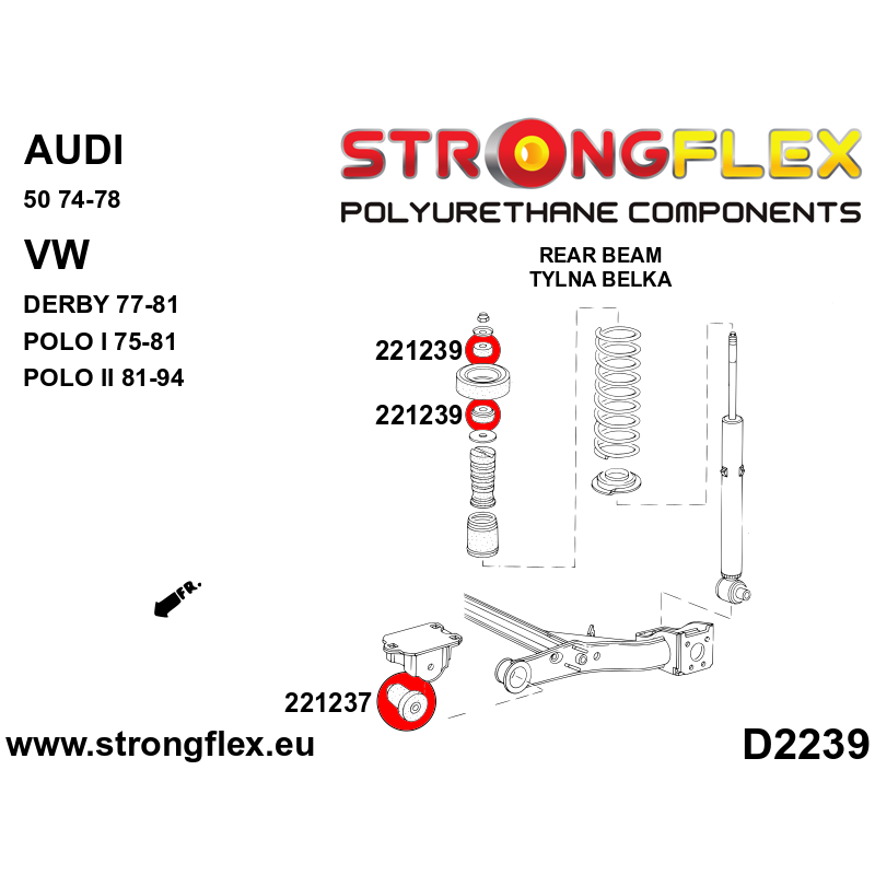 226061A: Full suspension bush kit SPORT
