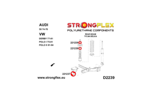 221239A: Rear shock absorber mounting bush SPORT