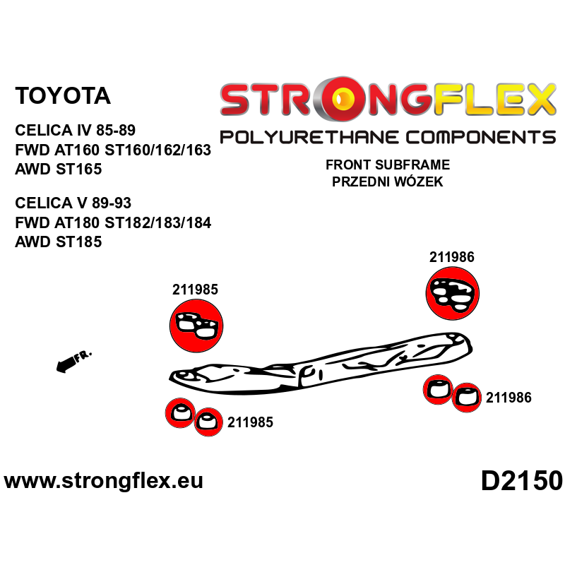 216302A: Full suspension bush kit SPORT
