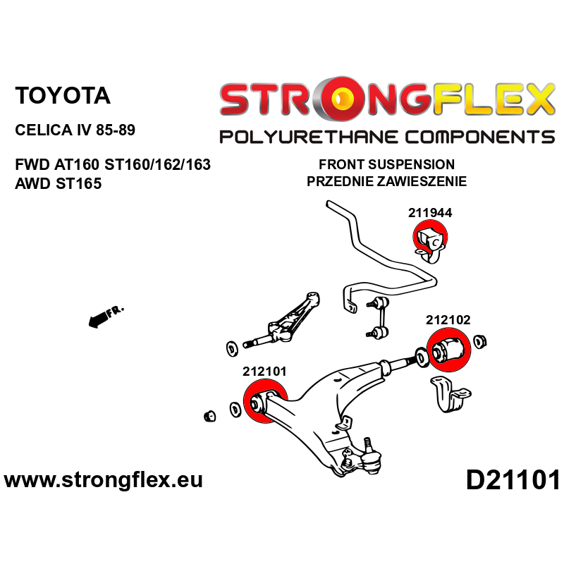 212102A: Front control arm – rear bush SPORT