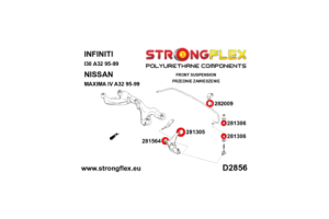 286239A: Front suspension and ream beam bush kit SPORT