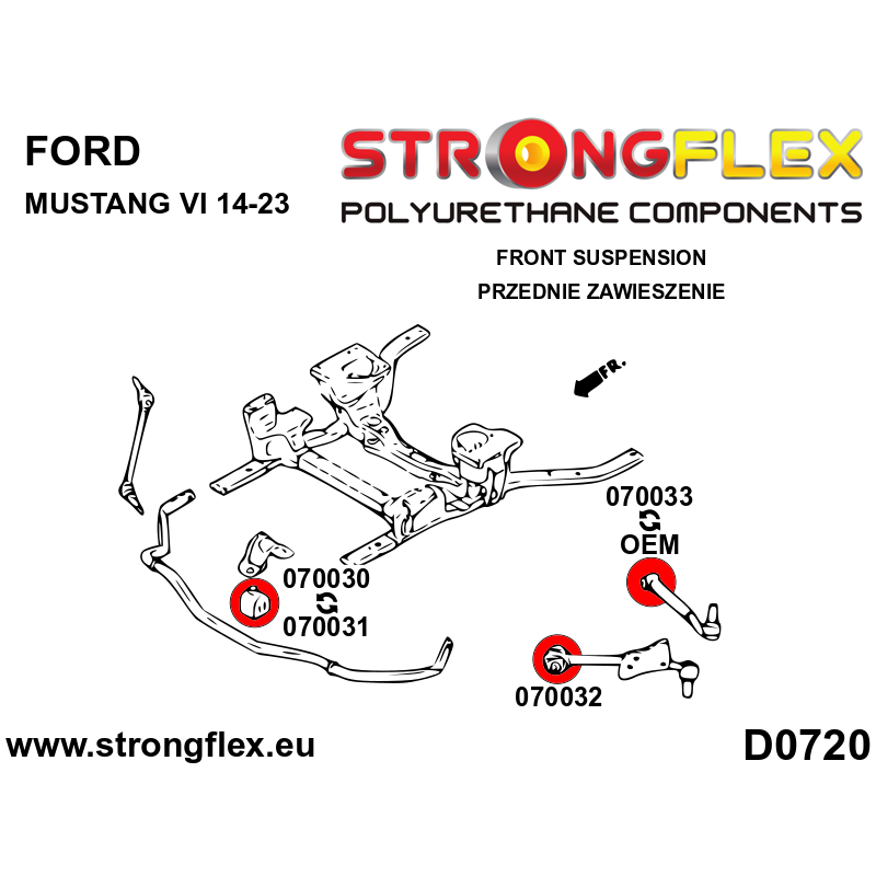 070033A: Front lower wishbone bush – rear SPORT