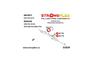 281736A: Steering rack bush SPORT