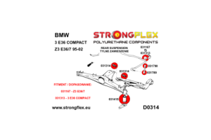 036136B: Rear suspension bush kit