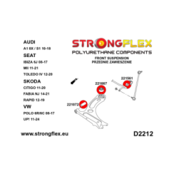226244A: Front suspension and ream beam bush kit SPORT