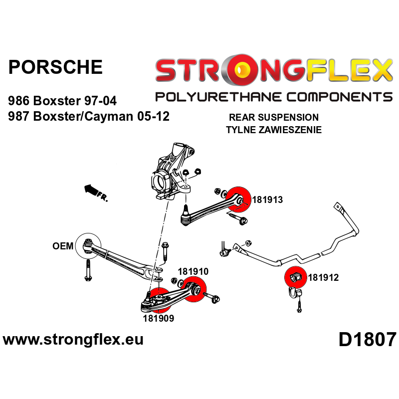 186103B: Full suspension polyurethane bush kit