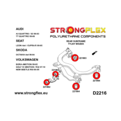 226242A: Rear subframe bush kit SPORT