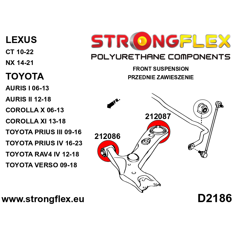 212087B: Front control arm – rear bush