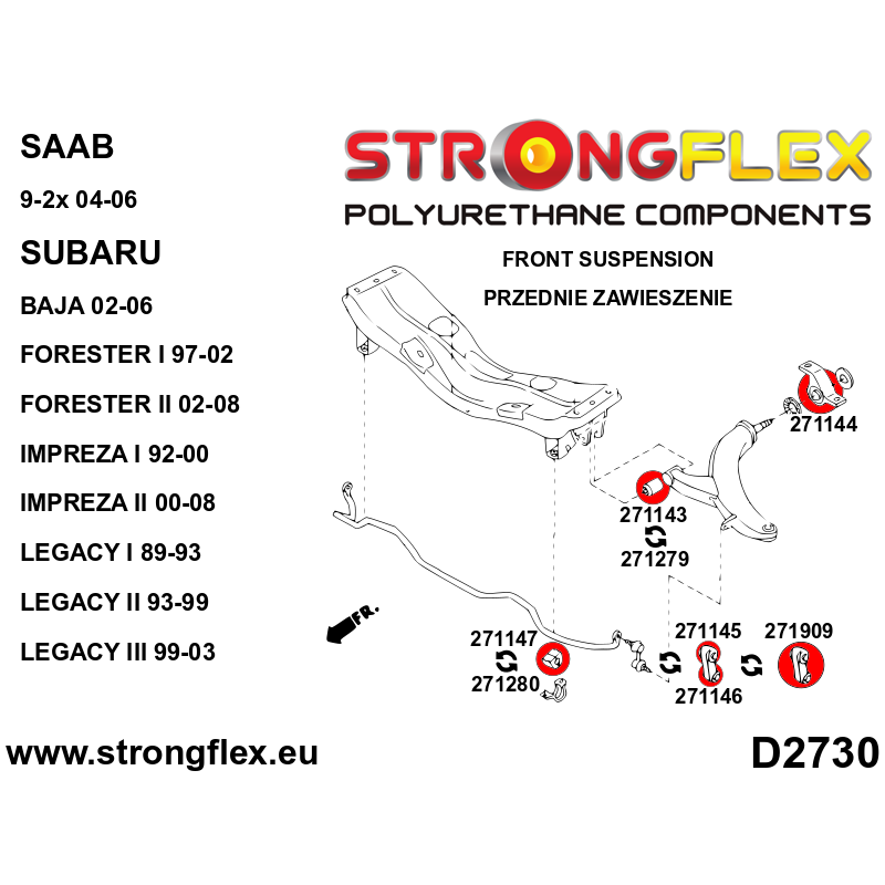 276247B: Full suspension bush kit
