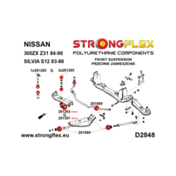 286229A: Front suspension bush kit SPORT