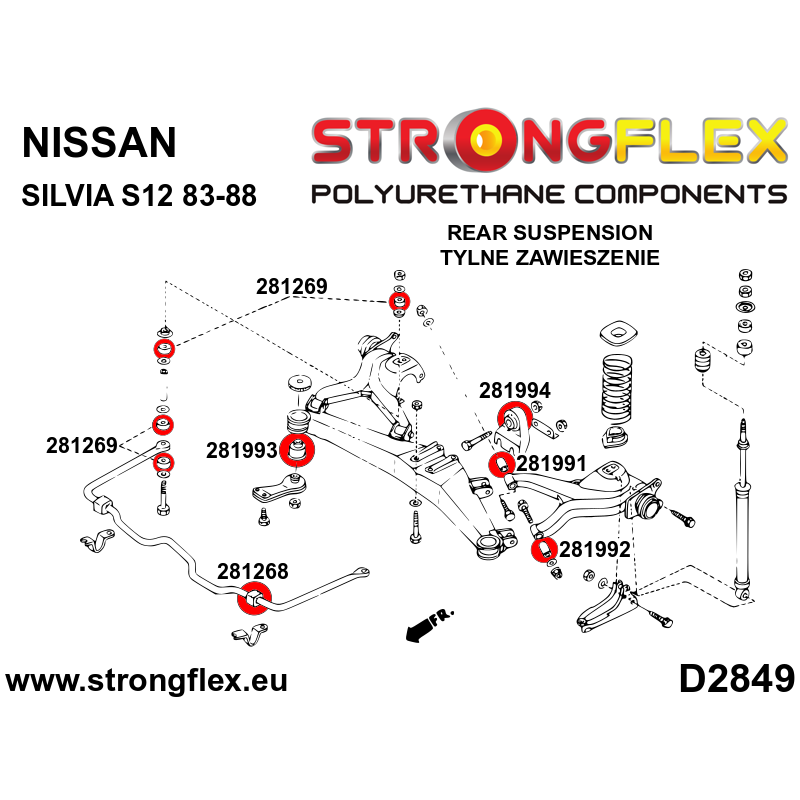 286228B: Full suspension bush kit