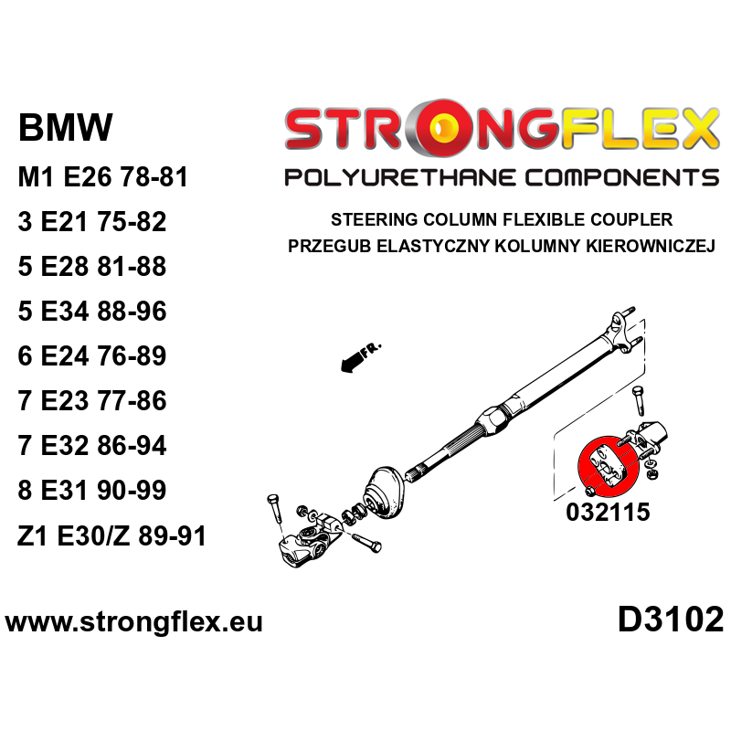 032115A: Steering column flexible coupler SPORT