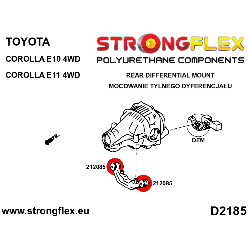 216293A: Full suspension bush kit SPORT