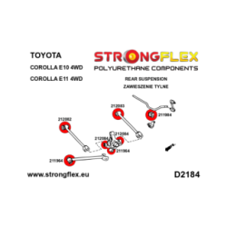 216292A: Rear suspension bush kit SPORT