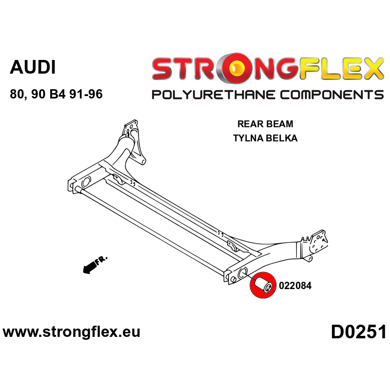 022084A: Rear beam bush SPORT