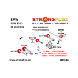 036130A: Rear suspension bush kit SPORT