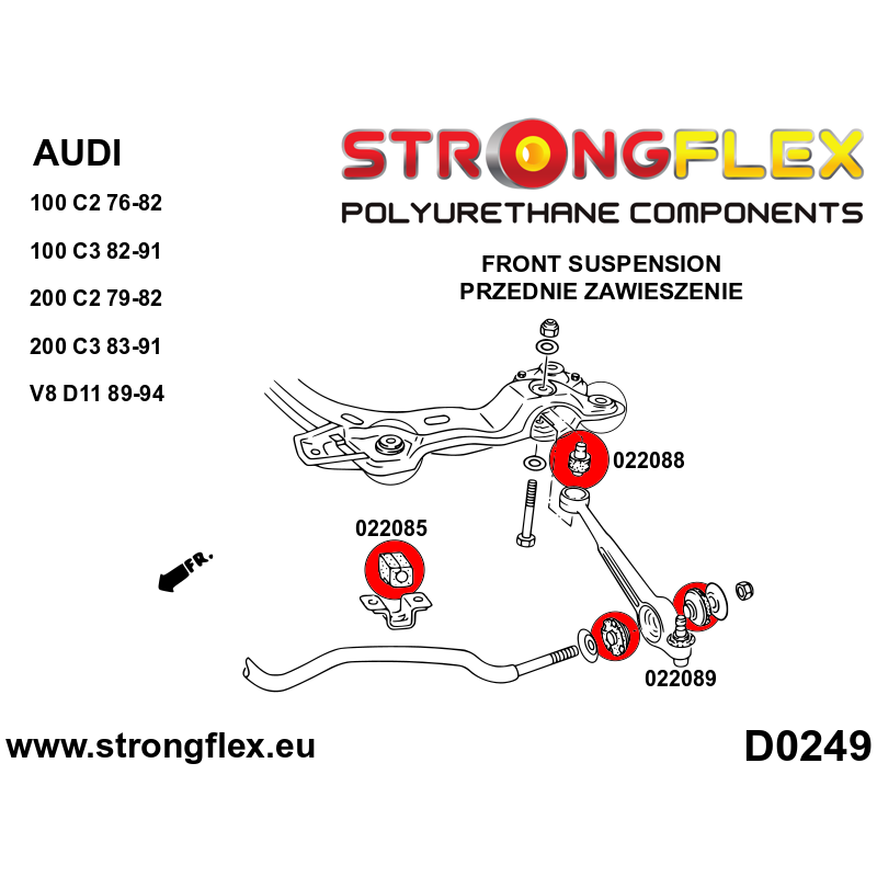 022085B: Front anti roll bar bush