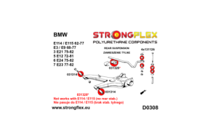 036125B: Rear suspension bush kit