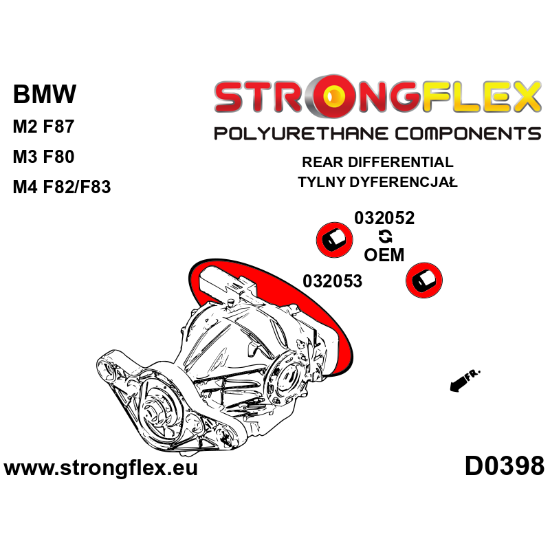 032053: Double rear differential bracket