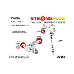 216283A: Suspension bush kit front and rear SPORT