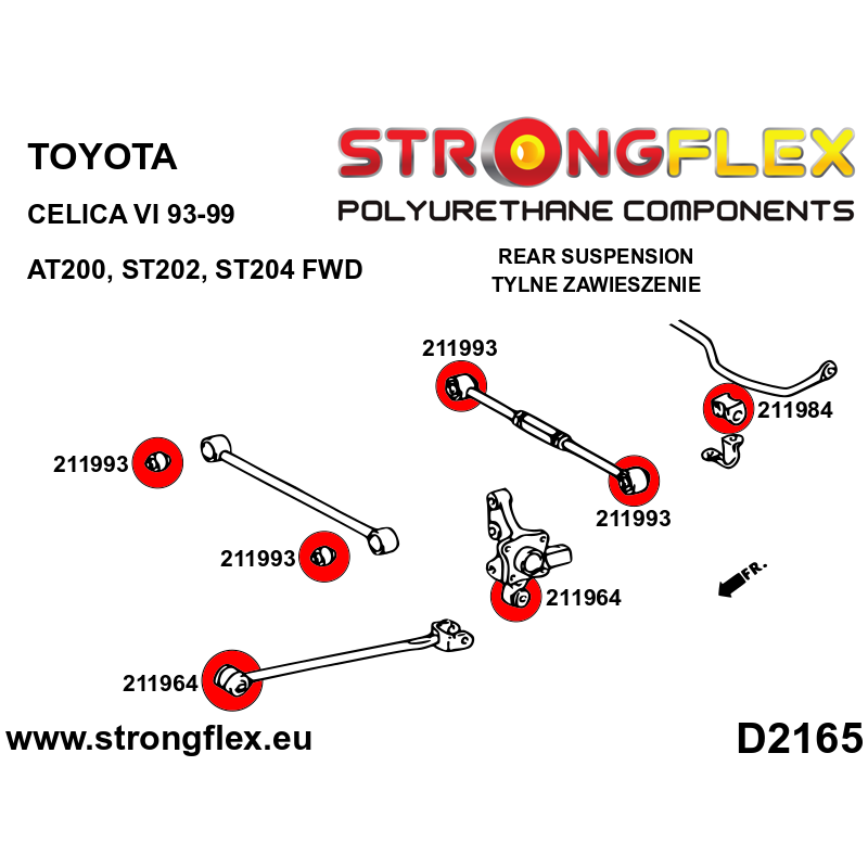 211993A: Rear arm bush SPORT