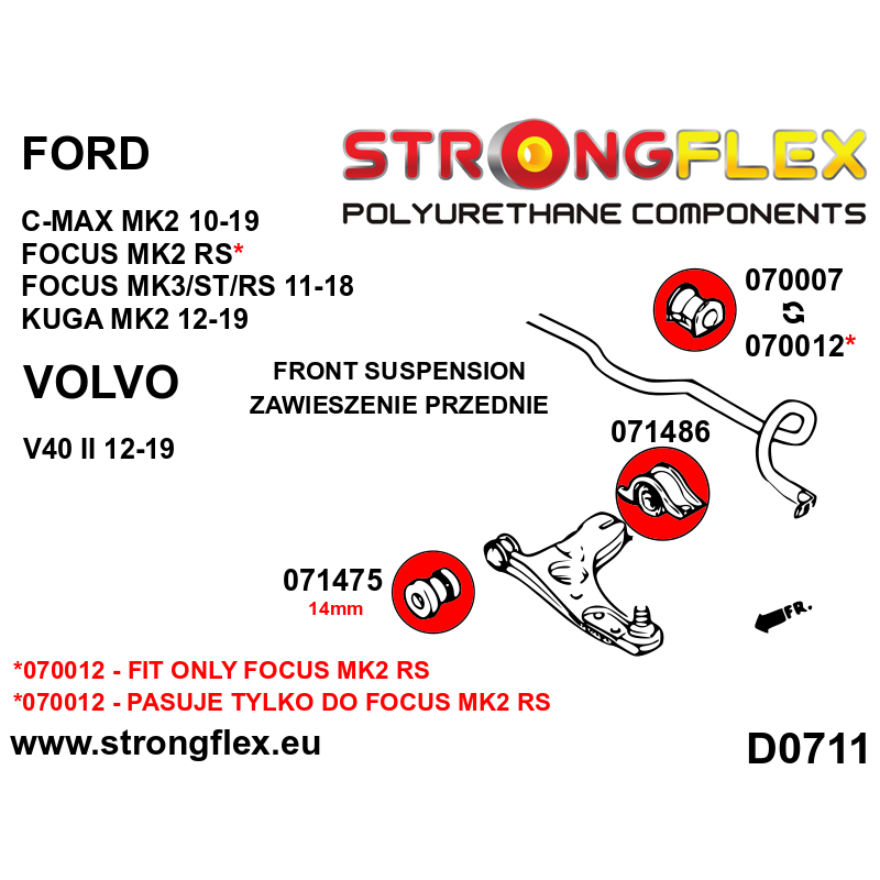 071486A: Front control arm – rear bush SPORT