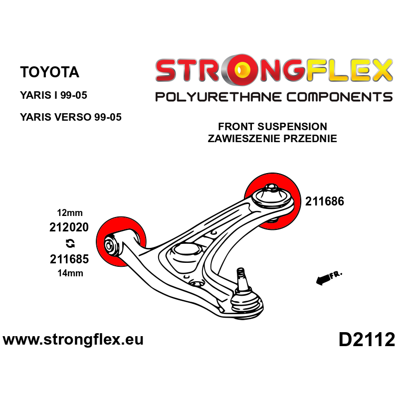 212020B: Front control arm – front bush 31mm